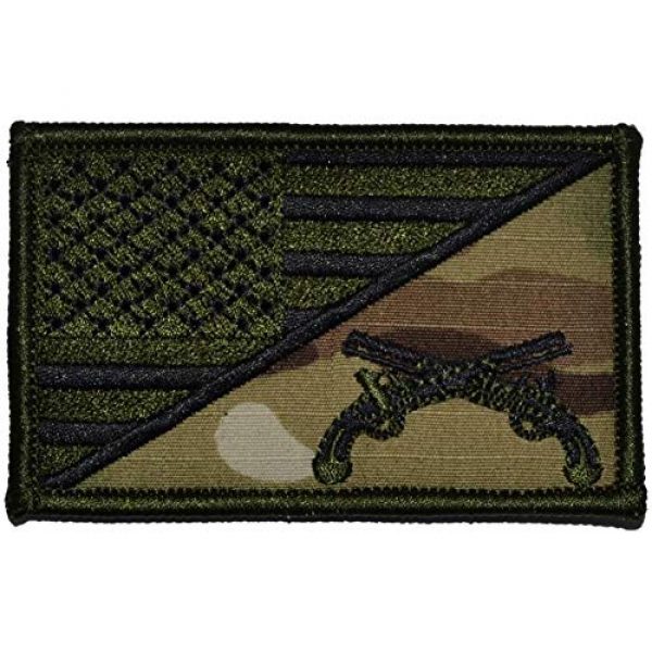 Tactical Gear Junkie Airsoft Morale Patch 1 MP USA Flag - 2.25x3.5 Patch - Multicam