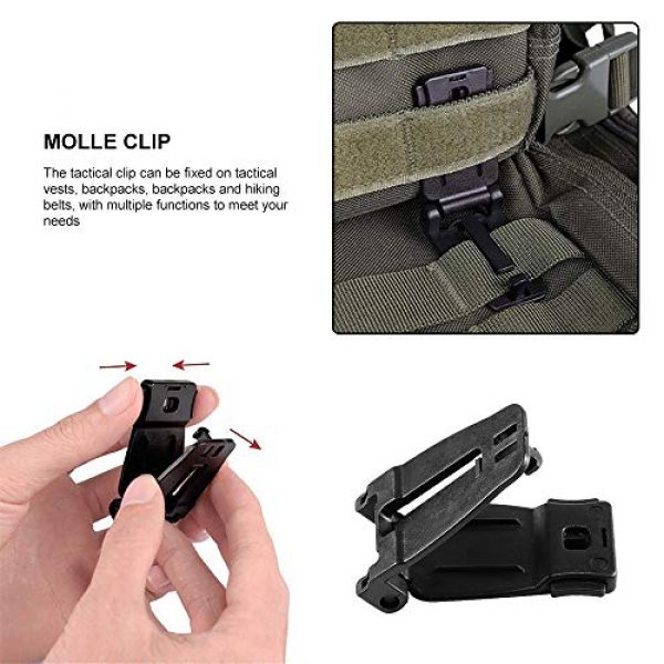 Laiashley Tactical Pouch 4 Laiashley 42Pcs Tactical Molle Attachments Tactical Gear Clips Nylon Buckle, for Molle Bags Tactical Backpack Tactical Vest Tactical Belt