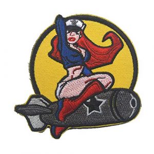 ALIPLUS Airsoft Morale Patch 1 Wwii Us Army Isaf B52 Air Pinup Girl Usa Morale Full Color Brand Patch Bomber Pinup Girl Tactical Combat Hook Badge Patch