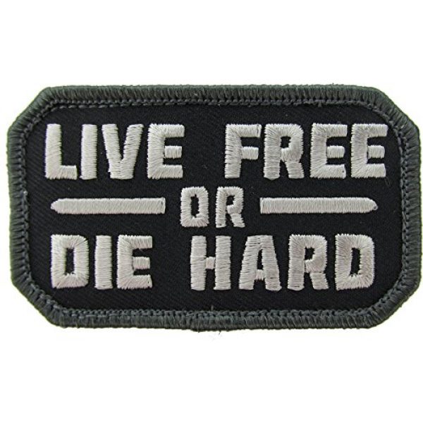 Mil-Spec Monkey Airsoft Morale Patch 1 Live Free or Die Hard Morale Patch (SWAT (Black))