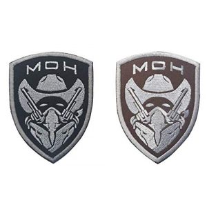 Tactical Embroidery Patch Airsoft Morale Patch 1 Cowboy Medal of Honor MOH Tactical Embroidery Patch Hook & Loop Morale Patch Military Patch for Clothing Accessory Backpack Armband (2pcs)