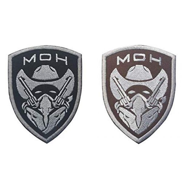 Tactical Embroidery Patch Airsoft Morale Patch 1 Cowboy Medal of Honor MOH Tactical Embroidery Patch Hook & Loop Morale Patch Military Patch for Clothing Accessory Backpack Armband (2pcs)