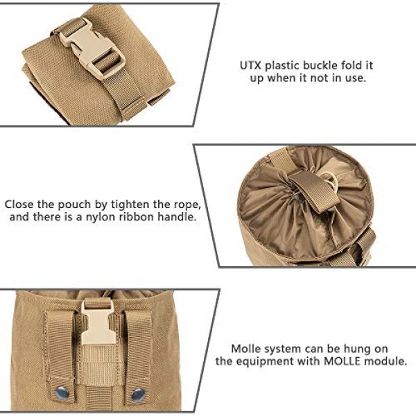 EXCELLENT ELITE SPANKER Tactical Pouch 3 EXCELLENT ELITE SPANKER Outdoor Tactical Molle Folding Dump Pouch Drawstring Magazine Utility Bag