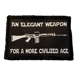 RedheadedTshirts Airsoft Morale Patch 1 FN FAL Star Wars an Elegant Weapon Morale Patch. 2x3" Hook Patch. Redhaededtshirts Made in The USA