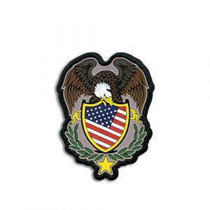 BASTION Airsoft Morale Patch 1 Bastion Tactical Combat Badge PVC Morale Patch Hook and Loop Patch - Eagle Color