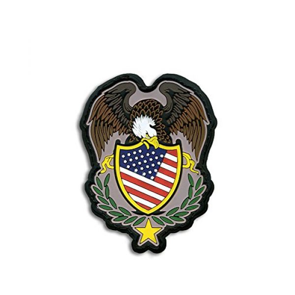 BASTION Airsoft Morale Patch 1 Bastion Tactical Combat Badge PVC Morale Patch Hook and Loop Patch - Eagle Color
