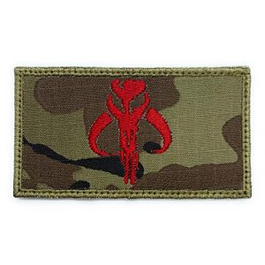 Almost SGT Airsoft Morale Patch 1 Boba Fett Symbol Logo Patch Star Wars Bounty Hunter - Funny Tactical Military Morale Embroidered Patch Hook Backing(Camouflage)