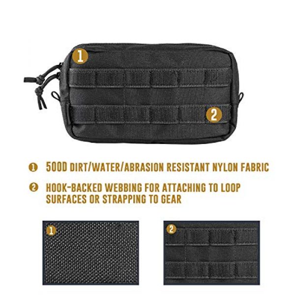 OneTigris Tactical Pouch 5 OneTigris Horizontal Multi-Purpose Pouch with Front Loop Surface and Hook-Backed Webbing