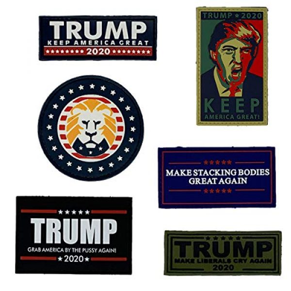 PatchOps Airsoft Morale Patch 2 PatchOps Trump 2020 Make Stacking Bodies Great Again PVC Tactical Morale Patch - Hook Back
