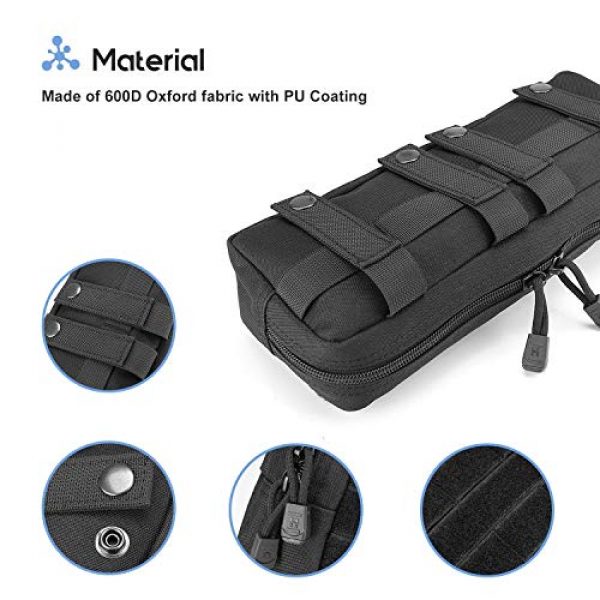 ProCase Tactical Pouch 4 ProCase Tactical Admin Pouch Versatile Molle Admin Pouch EDC Carry Bag Multi-Purpose Tool Holder Bundle with Compact EDC Military Admin Utility Gadget Waist Bag