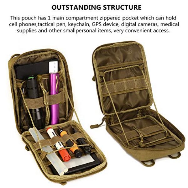 Protector Plus Tactical Pouch 5 Protector Plus Tactical MOLLE Pouch Small Admin Waist Messenger Bag Utility Gadget Gear Medical Pack Tool Pocket EDC Belt Purse (Patch Included)