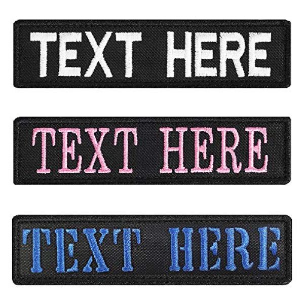 FlowerTown Airsoft Morale Patch 1 2 Pieces of The Custom Personalized Embroidered Name Patches Hook Fastener,Uniform,Work Shirt,Hat Morale Name Patch, Size is 4"X1"