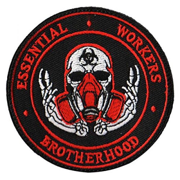 ODSP Airsoft Morale Patch 5 ODSP Brotherhood Essential Workers Embroidered Patch - Emblem Tactical Military Morale Funny Patches Badges Appliques with Fastener Hook and Loop Backing 3.15 Inch 2 Pieces
