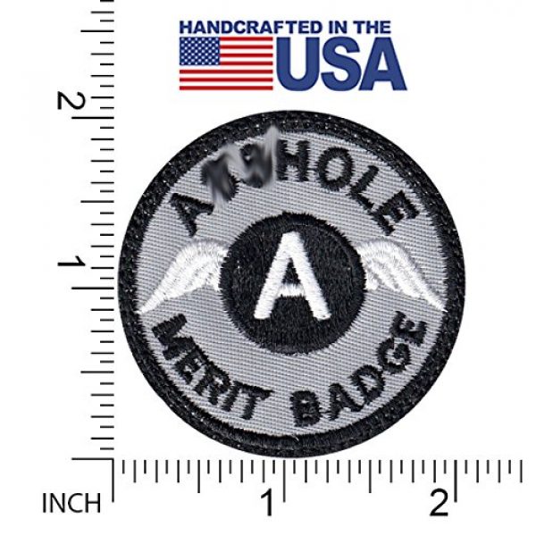 Tactical Patch Works Airsoft Morale Patch 2 A-hole Merit Badge Patch