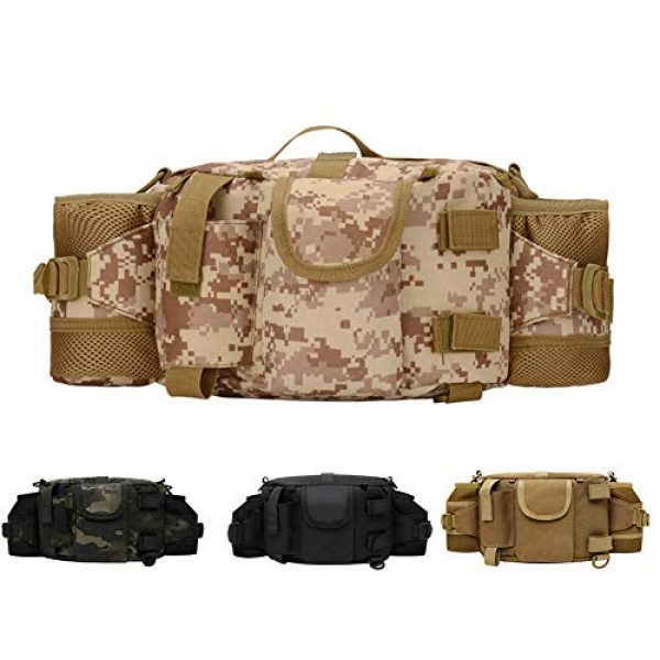 ANTARCTICA Tactical Pouch 1 ANTARCTICA 1050D Military Tactical Waist Pack Bag Fanny Pack Sling Bag Range Bag EDC Camera Bag with Shoulder Strap for Outdoor,Sports,Jogging,Walking,Hiking,Cycling