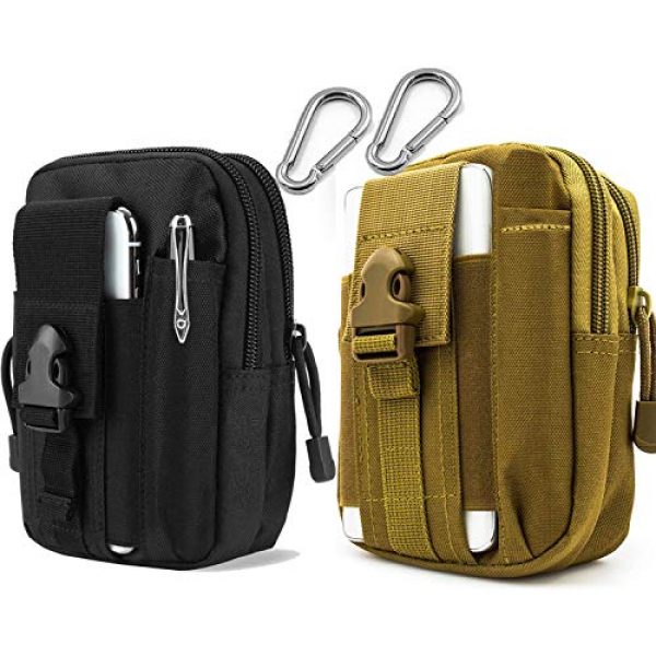 QINYUN Tactical Pouch 1 Utility Tactical Gadget Waist Bag Outdoor Portable Sports Waist Bags for Sports Travel Hiking Running Cycling Camping Multifunctional Sports Running Bag2 Pack