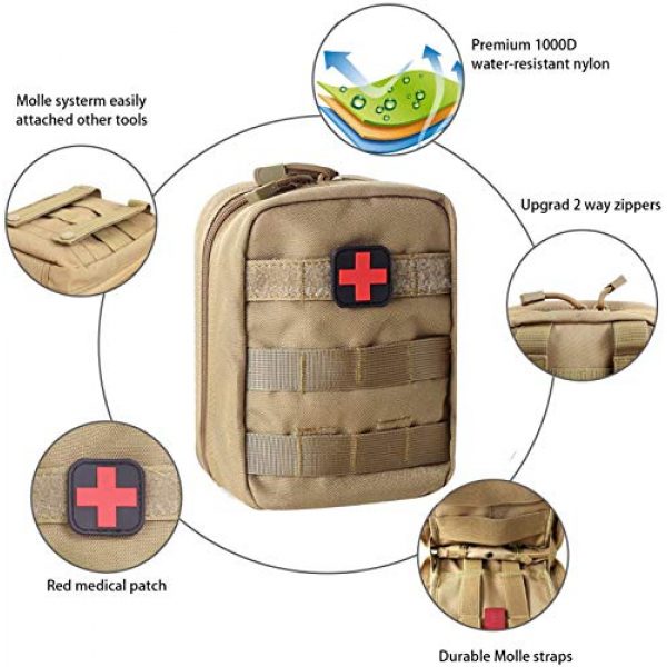 Homelegace Tactical Pouch 2 Homelegace Tactical EMT Pouch Molle Medical Utility Pouch Bag with First Aid Patch and Shear