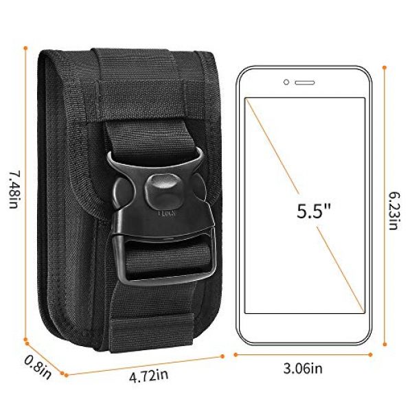 GoodTake Tactical Pouch 6 GoodTake Tactical Cell Phone Holster Pouch, Tactical Smartphone Pouches EDC Cellphone Case Utility Gadget Bag Molle Attachment Belt Holder Waist Bag
