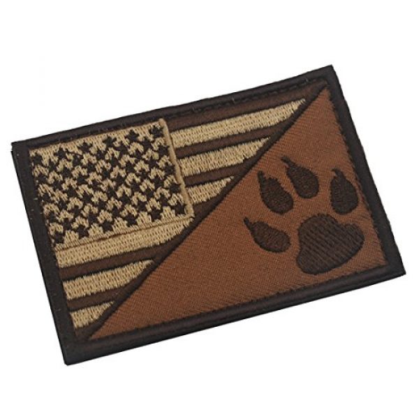 ODSP Airsoft Morale Patch 5 Dog Claw/USA American Flag Funny Hook and Loop Fastener Embroidered Military Tactical Morale Patch 3.15" x 1.97" for Caps,Operator Hats,Bags,Packs,Jackets,Clothes,Clothing,Jeans,Backpacks (1PC)