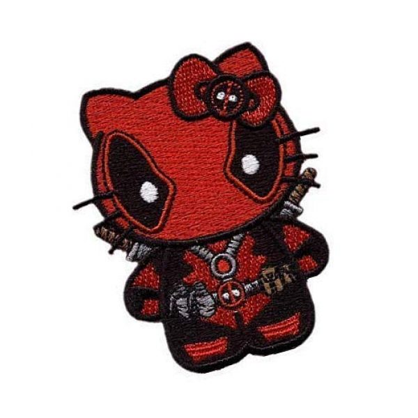 Embroidery Patch Airsoft Morale Patch 2 Hello Kitty Patch Military Hook Loop Tactics Morale Embroidered Patch