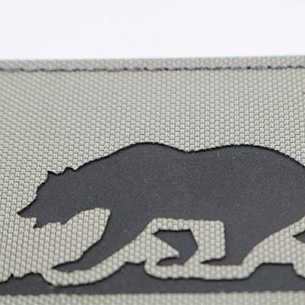 MUNAN Airsoft Morale Patch 3 Grey California Republic Flag 3.52 Tactical Morale Fastener Patch