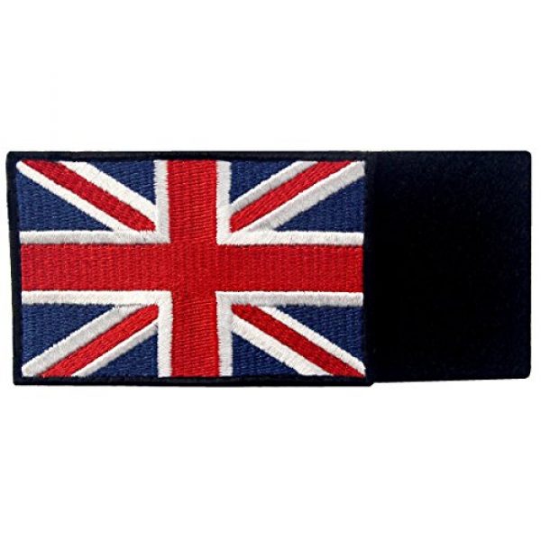 EmbTao Airsoft Morale Patch 5 EmbTao Patches British Union Jack Embroidered England Flag UK Great Britain Hook & Loop Emblem