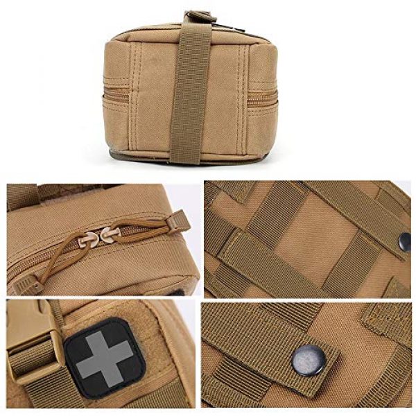 FIRECLUB Tactical Pouch 4 FIRECLUB Compact Tactical MOLLE Rip-Away EMT Medical First Aid Utility Pouch 1000D Nylon Carlebben for Hiking, Biking, Rock Climbing, Hunting, Sports