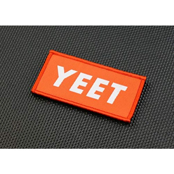 BritKitUSA Airsoft Morale Patch 1 BritKitUSA YEET Woven Morale Patch Supreme Parody Hook and Loop Backing