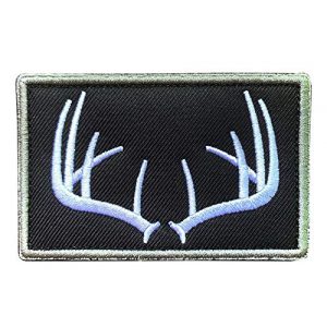 Antrix Airsoft Morale Patch 1 Antrix Antlers Wildife Hunting Patch Hook and Loop Fastener Emblem Patch Embroidered Military Badge Emblem Patch -3.15"x2"