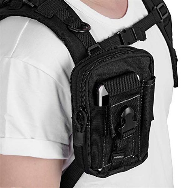 LGL Tactical Pouch 4 LGL Tactical Sling Bag Tactical Belt Bag - Hunting Bags Tactical Pouch Bag Belt Waist Bag Military Pack Phone Case Pocket for Phone Tool Pouch Bag Mini Utility Pouch (Color : Black)