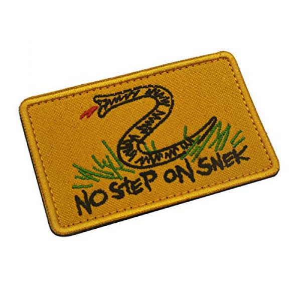 SOUTHYU Airsoft Morale Patch 4 SOUTHYU 2 Pieces Embroidered No Step On Snek Tactical Morale Patches Military Emblem Badge Fastener Hook and Loop Patch