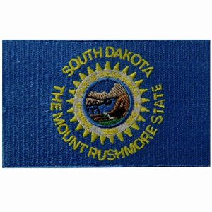 EmbTao Airsoft Morale Patch 1 South Dakota State Flag Embroidered Emblem Iron On Sew On SD Patch
