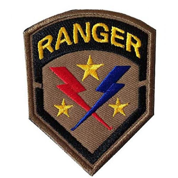 Tactical Embroidery Patch Airsoft Morale Patch 1 Ranger Tactical Embroidery Patch Hook & Loop Morale Patch Military Patch for Clothing Accessory Backpack Armband