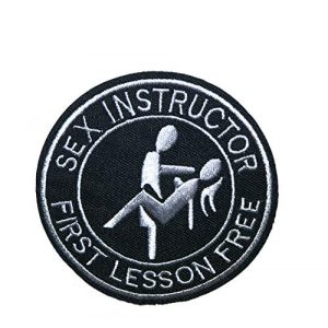 Appalachian Spirit Airsoft Morale Patch 1 Sex Instructor First Lesson Free 3.5" Embroidered Patch DIY Iron or Sew-on Decorative Vacation Travel Souvenir Applique Biker Emblem Badge Military Veteran Tactical Funny Humor