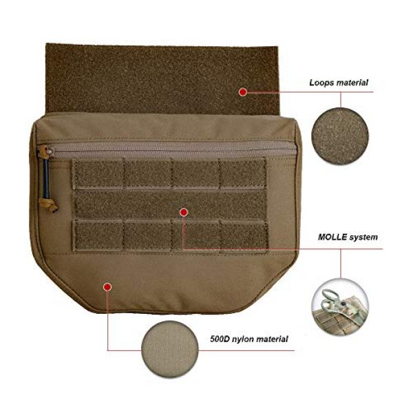 KRYDEX Tactical Pouch 4 KRYDEX Tactical Dump Drop Pouch with Hook and Loop for JPC CPC AVS Vest Utility Tool Bag Airsoft Paintball