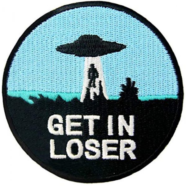PatchClub Airsoft Morale Patch 1 PatchClub Get in Loser Patch - UFO Alien Patches Embroidered Iron On/Sew On