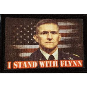 RedheadedTshirts Airsoft Morale Patch 1 I Stand with General Flynn Qanon Morale Patch Military Tactical Made in The USA