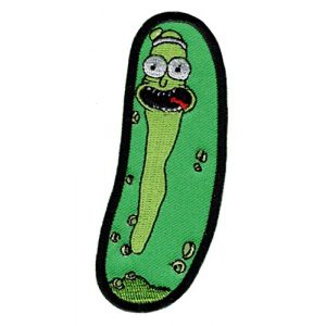 RICK AND MORTY Airsoft Morale Patch 1 Pickle Rick Embroidered Hook Fastener Patch (3.75 X 1.25)