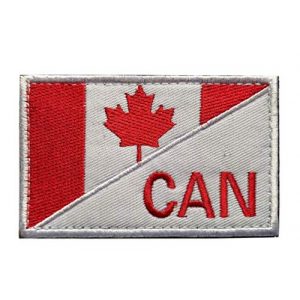 Tactical Embroidery Patch Airsoft Morale Patch 1 Canada Flag Tactical Embroidery Patch Hook & Loop Morale Patch Military Patch for Clothing Accessory Backpack Armband