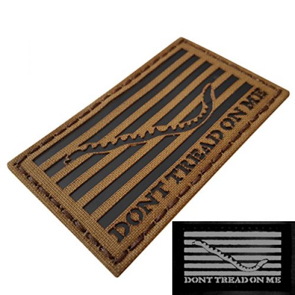 Tactical Freaky Airsoft Morale Patch 1 Coyote Brown Tan Infrared IR US First Navy Jack Dont Tread On Me DTOM Flag 3.5x2 Tactical Morale Touch Fastener Patch