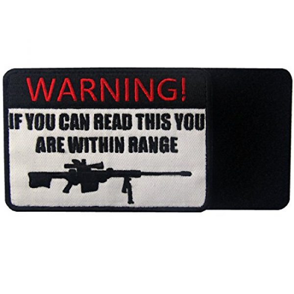 EmbTao Airsoft Morale Patch 5 If You Can Read This You are Within Range Tactical Military Morale Applique Fastener Hook & Loop Patch