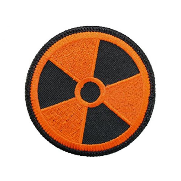 Sujak Military Items Airsoft Morale Patch 1 Radiation Orange Black Radioactive Toxic Embroidered Patch