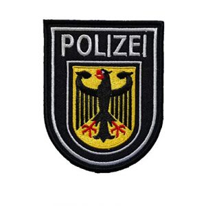 Embroidery Patch Airsoft Morale Patch 1 Germany Polizei Military Hook Loop Tactics Morale Embroidered Patch