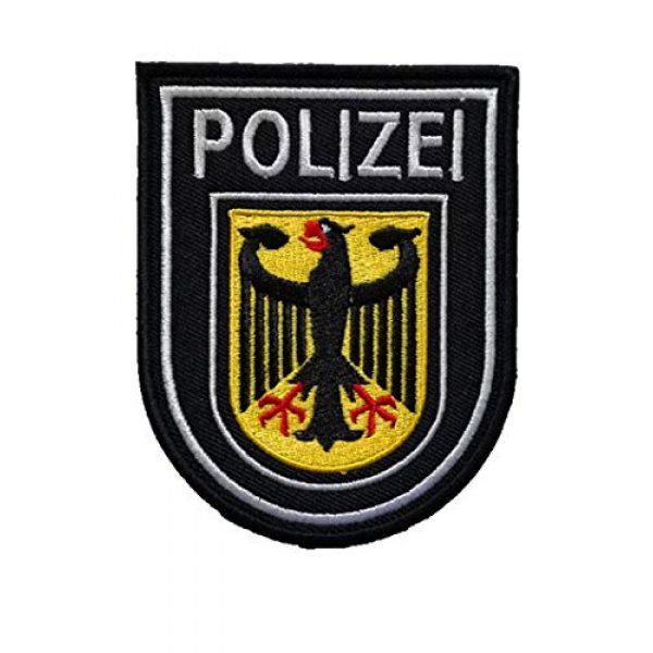 Embroidery Patch Airsoft Morale Patch 1 Germany Polizei Military Hook Loop Tactics Morale Embroidered Patch