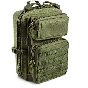 LIVANS Tactical Pouch 1 LIVANS Tactical Molle Utility Pouch, EDC Tool Pouch Tactical Phone Pouches Mini Waist Pouches Medical EDC IFAK Pack Mini Design of 3-Day Assault Backpack