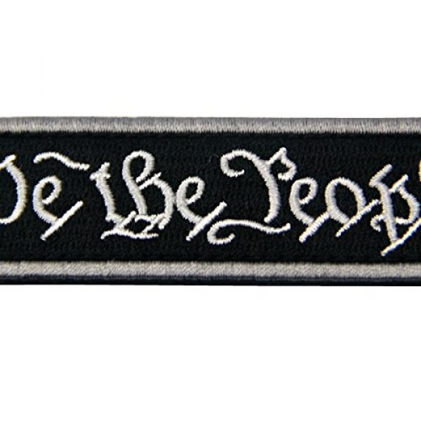 EmbTao Airsoft Morale Patch 2 We The People Tactical Embroidered Morale Applique Fastener Hook&Loop Patch - Black
