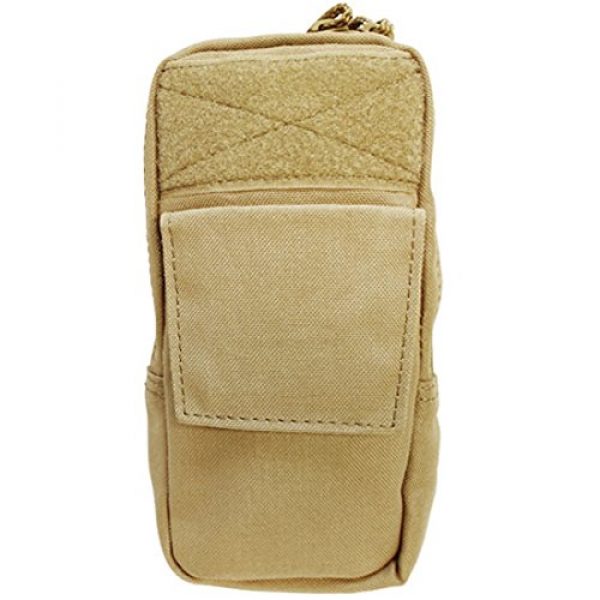 MH GLOBAL Tactical Pouch 1 MOLLE Tactical GPS Pouch Padded Electronic PSP Case - TAN