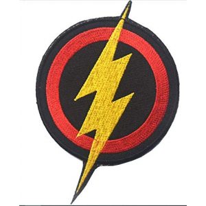 Tactical Embroidery Patch Airsoft Morale Patch 1 The Flash Justice League DC Comics Superhero Tactical Embroidery Patch Hook & Loop Morale Patch Military Patch for Clothing Accessory Backpack Armband