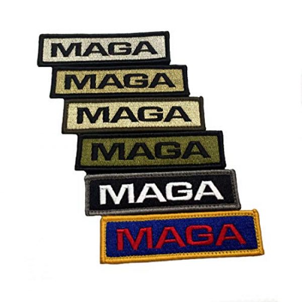 BASTION Airsoft Morale Patch 2 BASTION Morale Patches (MAGA, Olive) | 3D Embroidered Patches with Hook & Loop Fastener Backing | Well-Made Clean Stitching | Military Patches Ideal for Tactical Bag, Hats & Vest
