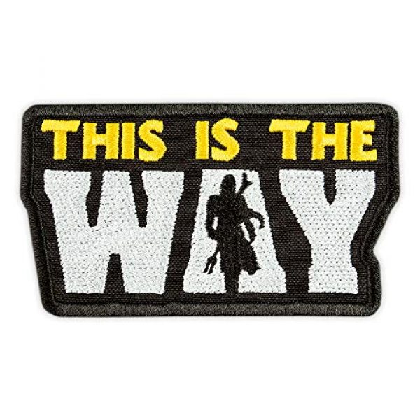 Embrosoft Airsoft Morale Patch 1 This is The Way Patch - Bounty Hunter Mandalorian - Star Wars TV Series Morale Emblem - Embroidered Iron On Patch - Size: 3.7 x 2.1 inches